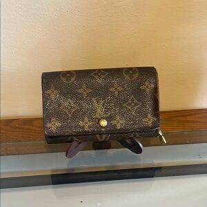Louis Vuitton Brown and Gold Monogram Wallet